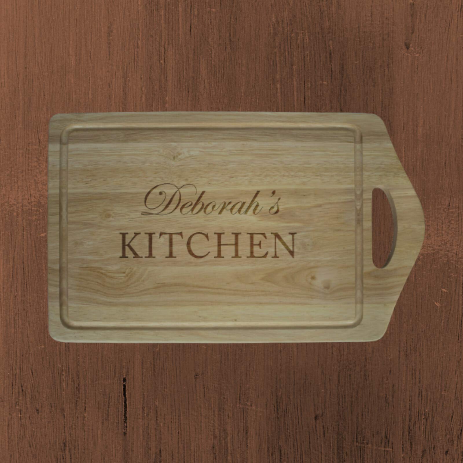 Be-Creative Tabla de cortar de madera personalizada, con grabado láser, tamaño extra grande, 450 x 280 mm, estilo 9