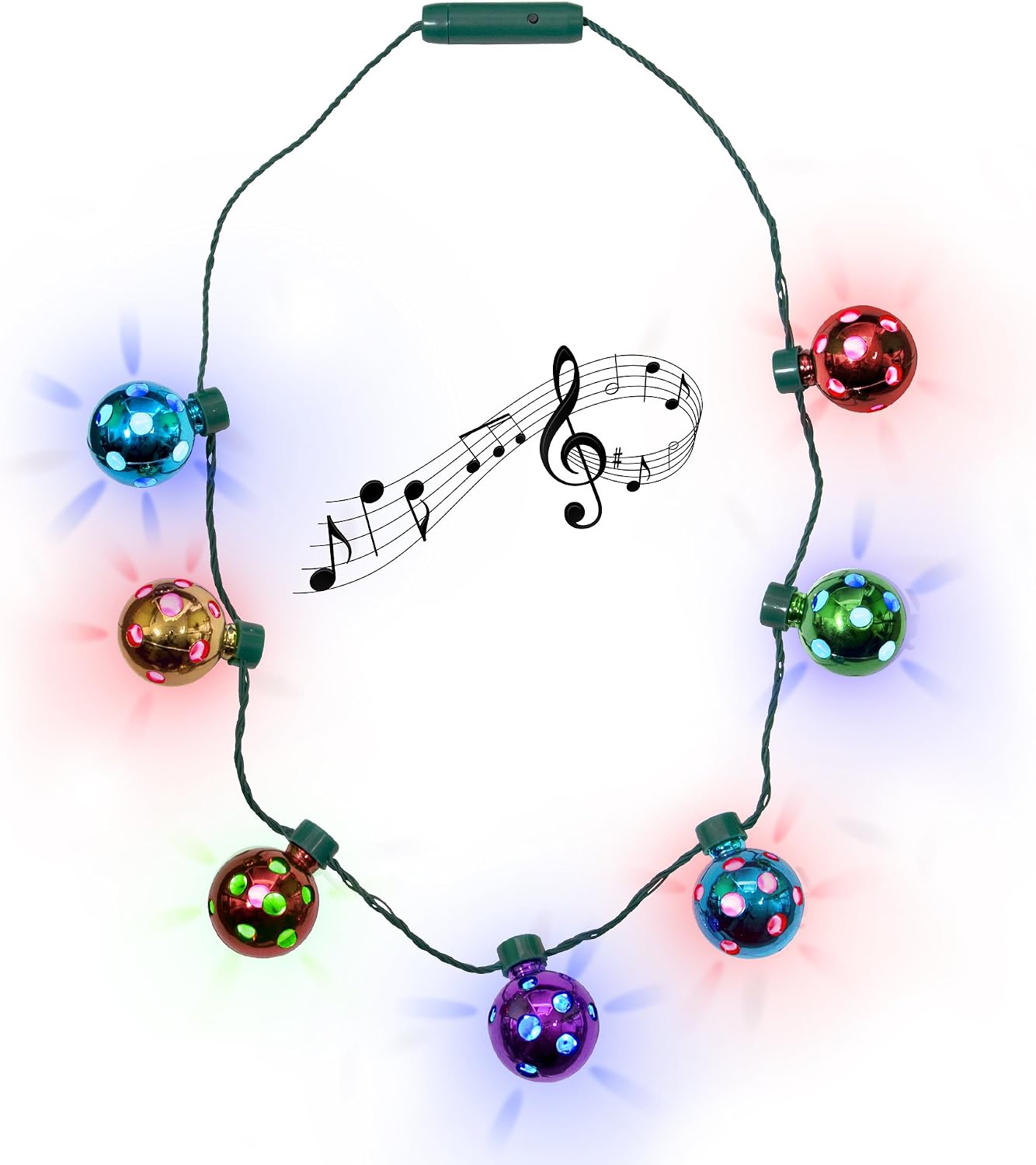 LED Holiday Jingle Bell Necklace 