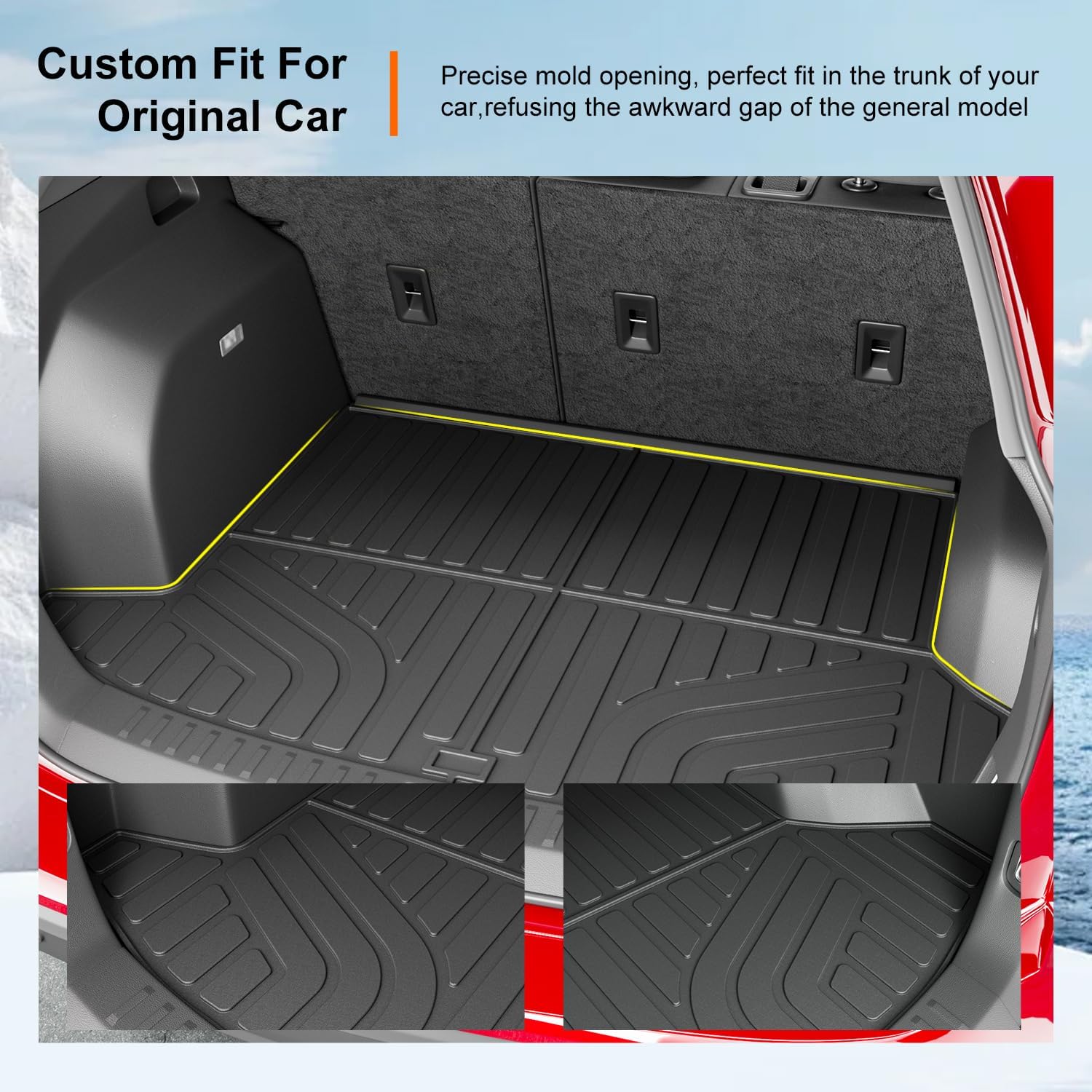 powoq Cargo Mat Compatible with 2025 2026 Chevy Equinox GMC Terrain Trunk Mat (No EV) Cargo Liner Trunk Liner Replacement for 2025 2026 Chevy Equinox Accessories