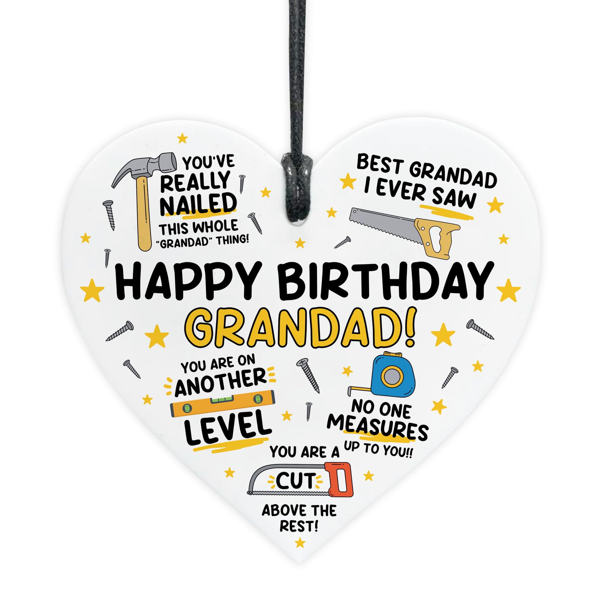 Red Ocean Funny Birthday Gift For Grandad Hammer Tools DIY Grandad Gift Dad Birthday From Granddaughter Grandson Humour Thank You For Him Keepsake