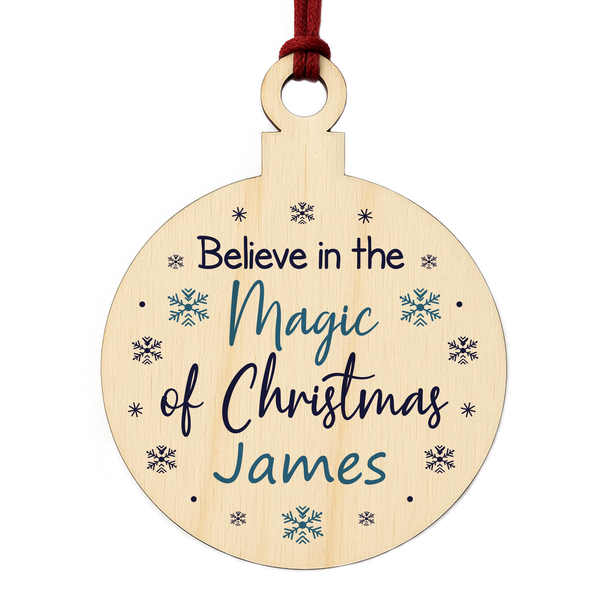 PERSONALISED Wood Christmas Bauble Tree Decoration Daughter Son Gift