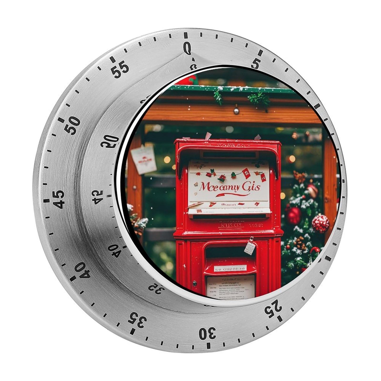 Christmas Card Printed Waterproof Christmas Timer with Loud Alarm Outdoor Timer for Cooking Exercise Baking