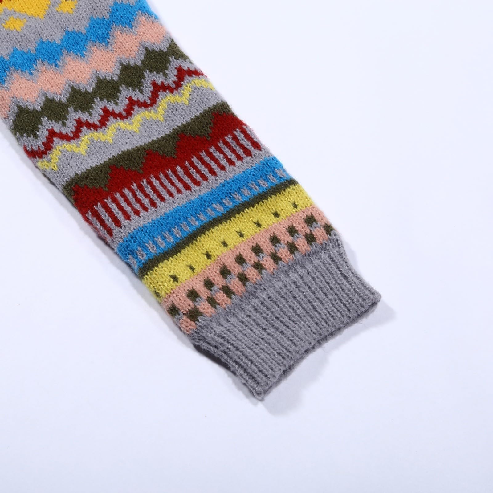 Maglioni da donna per autunno e inverno Fair Isle a maniche lunghe vintage autunno maglioni tunica vacanza sci fantasia lavorato a maglia sciolto brutto soffice top camicetta donna maglioni in cotone