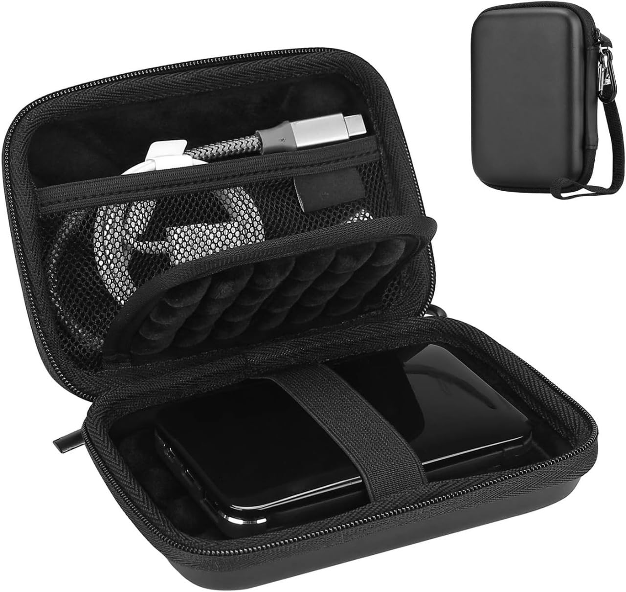 Hard Drive Carrying Case - 2.5" EVA Storage Pouch for Portable Drives, Earphones & Accessories (B0DBGCGGMG) Amazon Price History, Amazon Price Tracker