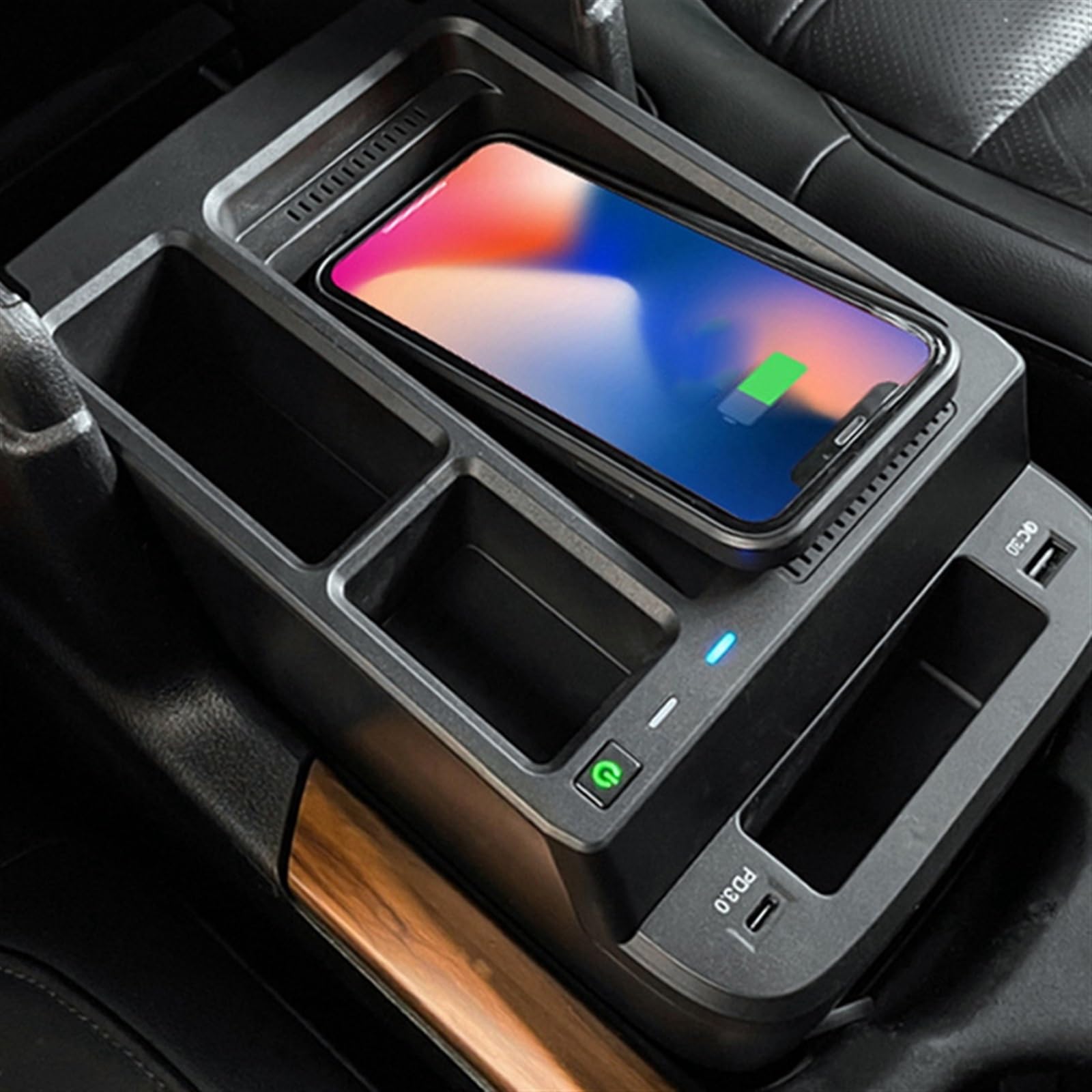 Adapter ładowarki samochodowej USB 15W bezprzewodowa ładowarka samochodowa, do CRV CR-V 2017-2021 QI ładowarka do telefonu szybka ładowarka etui uchwyt na telefon