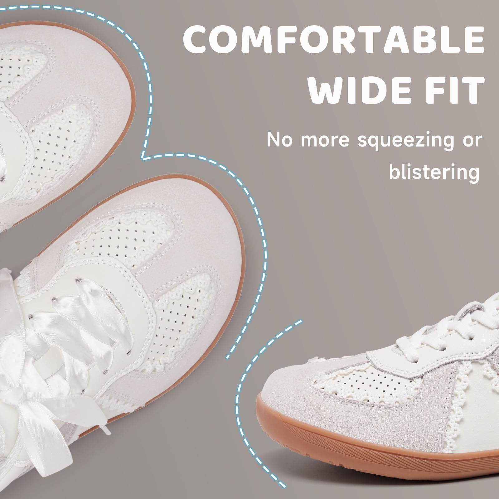 Zapatillas Deportivas Barefoot Mujer Talla Ancha
