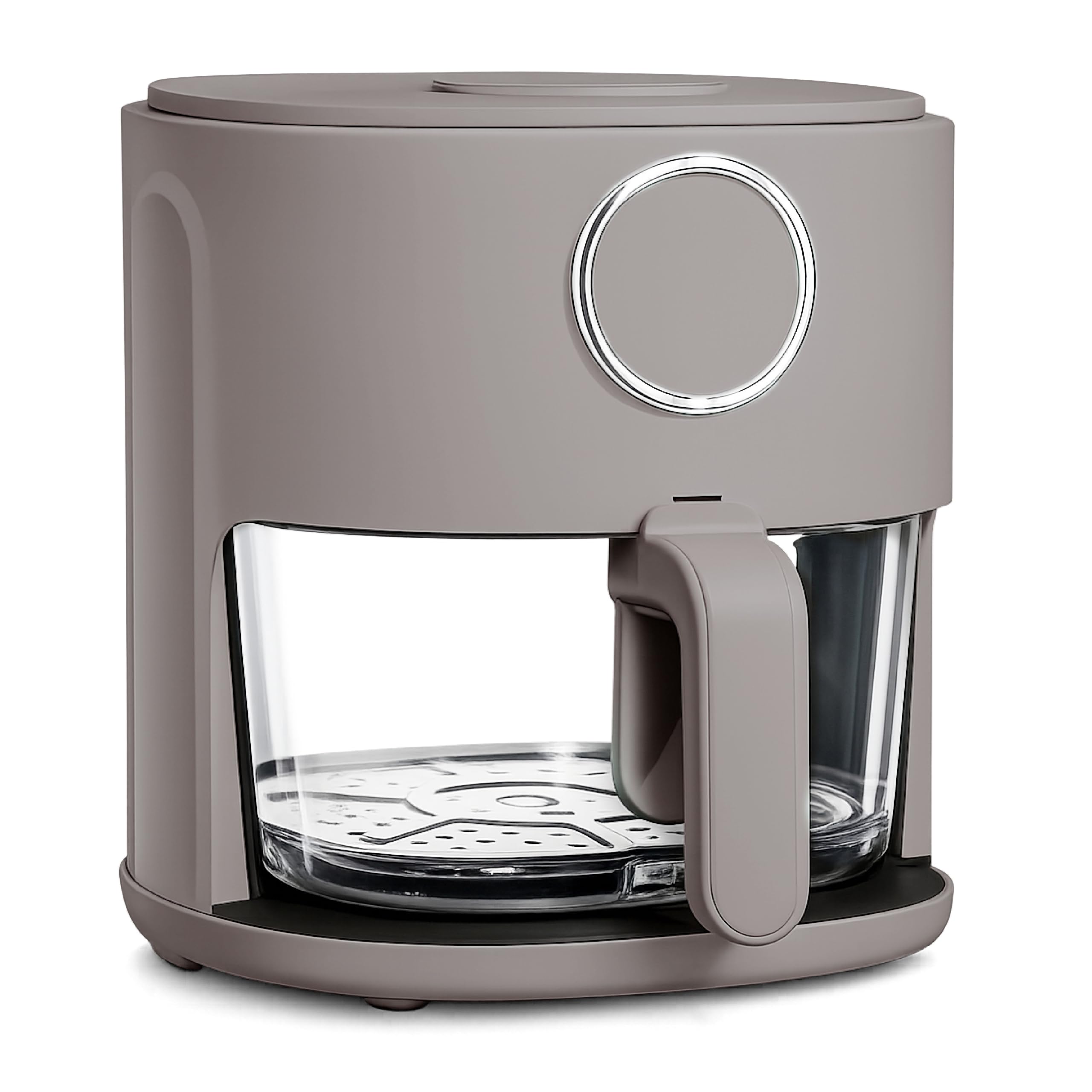 Photo 1 of **Parts Only** COOK WITH COLOR Colorful 1200W 4Qt Air Fryer: Glass Basket, Dishwasher Safe, 60min Timer, 6 Presets, Temp Control 175F-400F, 4 QT, Goat/Mink