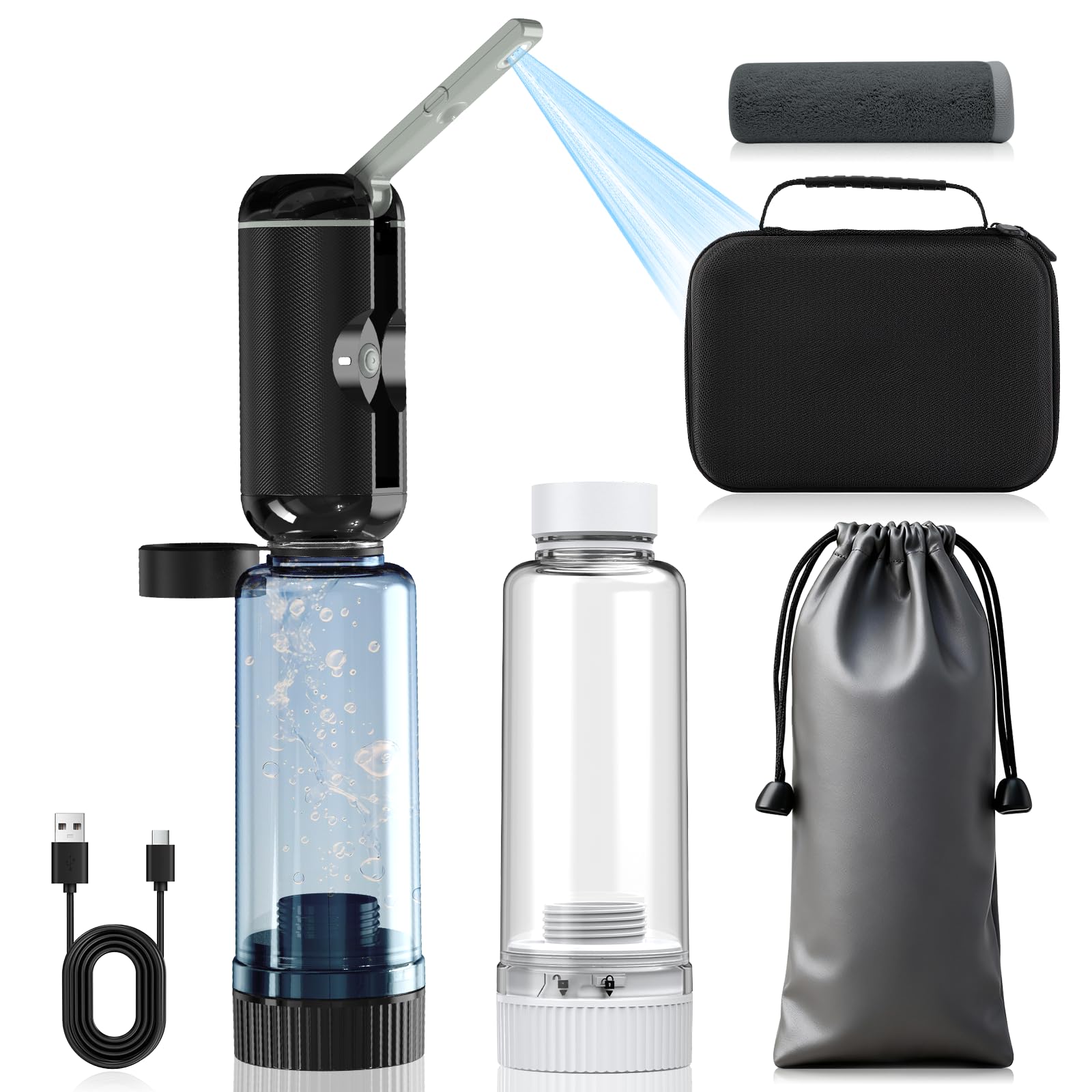 Po Dusche Elektrischer Tragbarer Bidet, 2*200 ml Wassertank Geschenkbox Verpackung, Wiederaufladbare Intimdusche, ideal für Männer, Frauen, Schwangerschaft & Reisen