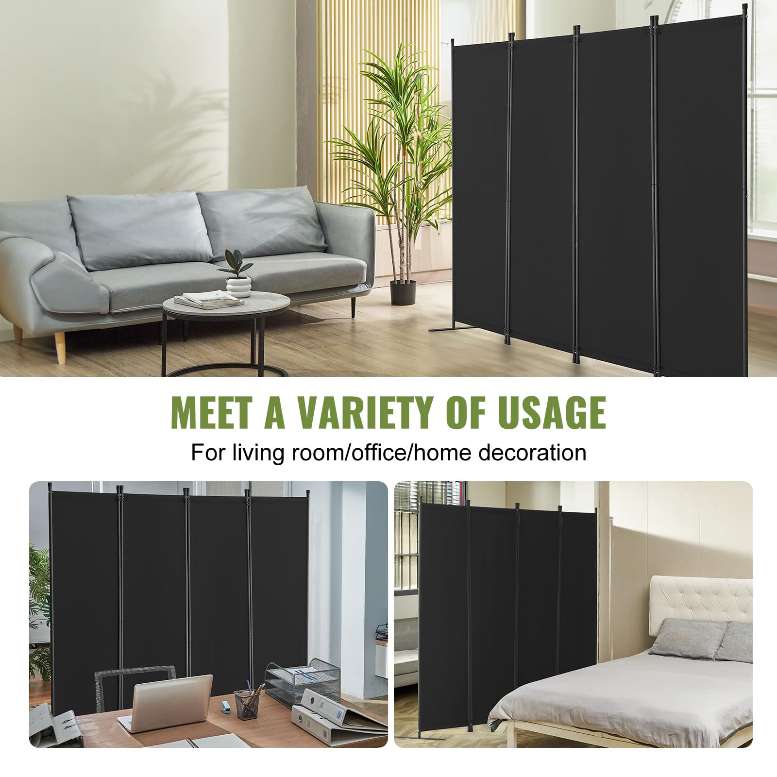 Room Divider Scheidingswand Geluidsdichte Muur Dubbel Paneel Kantoor Grijs P 010851974902