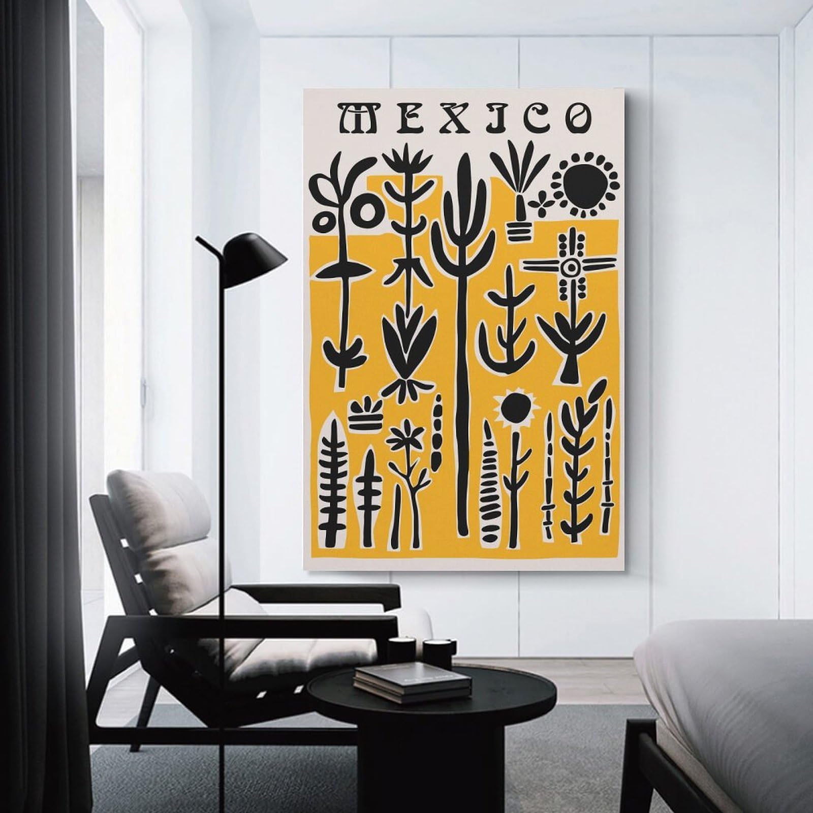 Junmoney Mexico Desert Flora Canvas Wall Art, 24x36inch(60x90cm), for Entrance Walls, Hall Decor Or Foyers, Wall Decor to Refresh Empty Corners