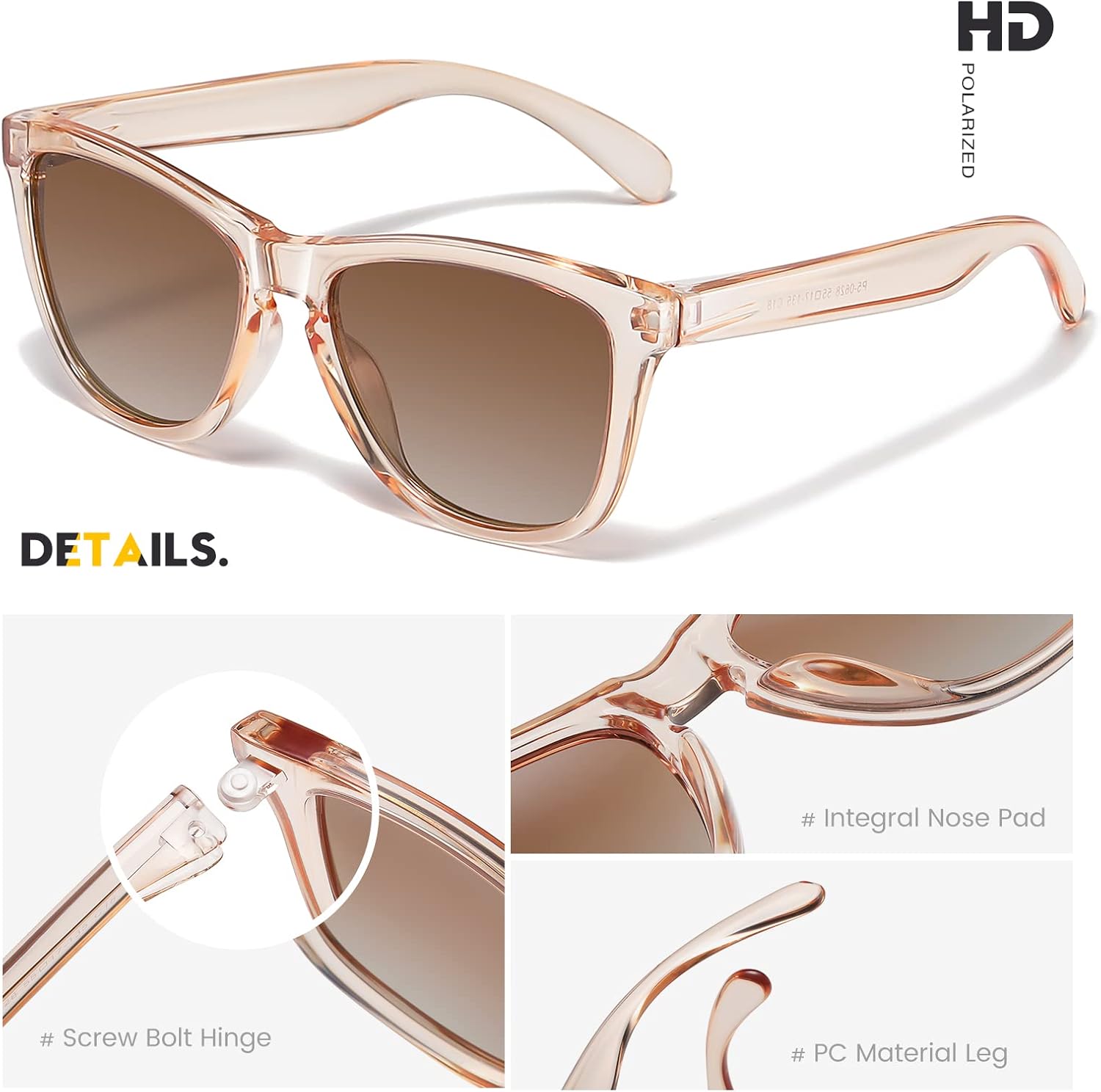 Sunglasses Womens Polarized Sunglasses for Mens Womens Retro Mirror Lens for Driving Fishing UV400 Protection - Image 3