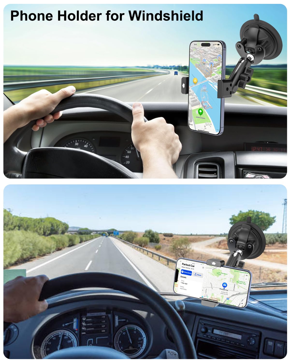 Supporto Telefono Trattore, Porta Cellulare Ventosa Trattore Agricolo [Potente Ventosa], Rotazione a 360° Porta Telefono Trattores per iPhone 17 16 15 14 Pro Max 13 12, Galaxy, 4-7" Smartphone