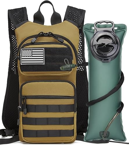 ATBP Chaleco de hidratación para correr, con aislamiento térmico, 3L, TPU, bolsa de mochila táctica para ciclismo, senderismo, mochila para hombres