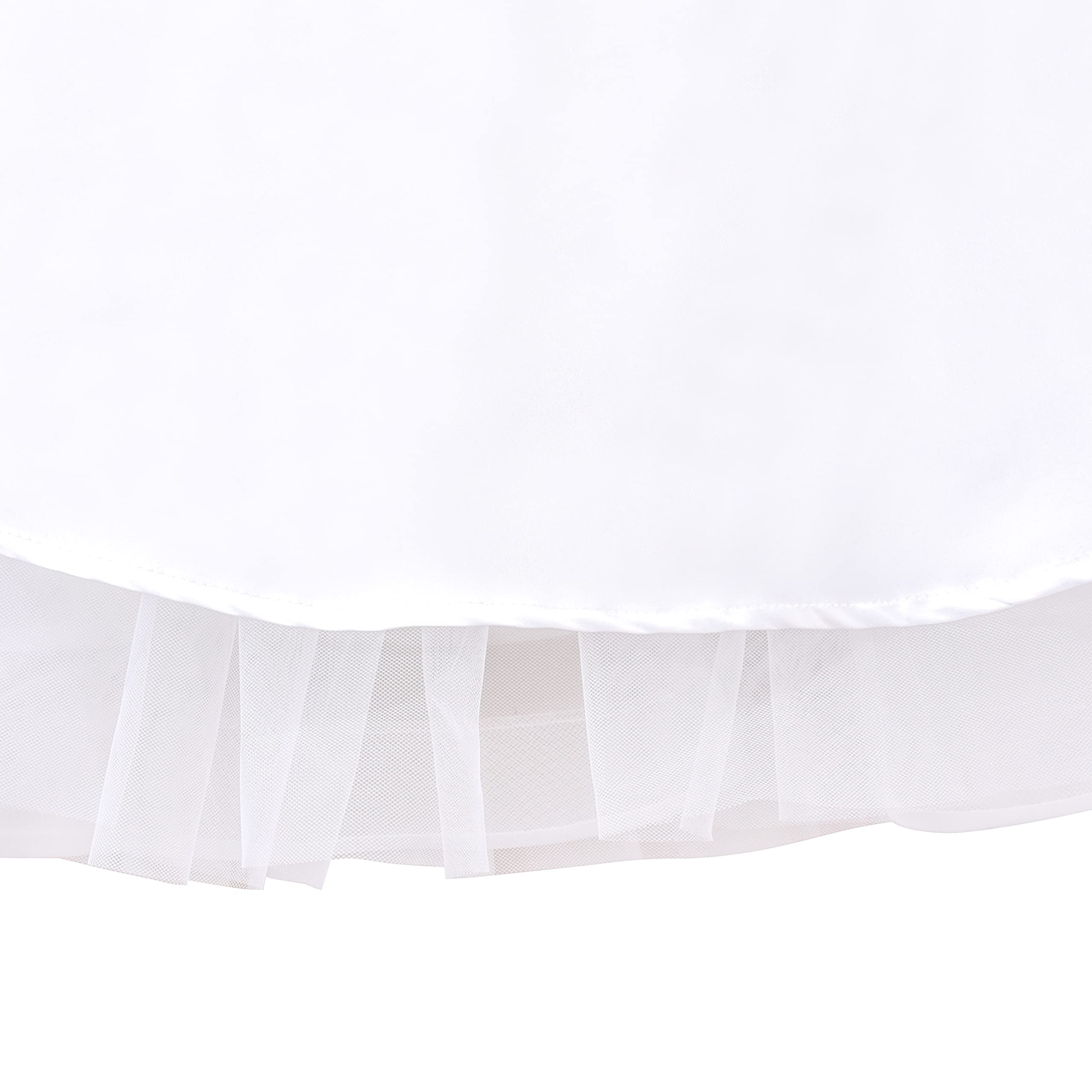 Sunny Fashion Vestito Bambina Fiore Bianca Nozze Pageant Damigella d'Onore Toga 3-10 Anni