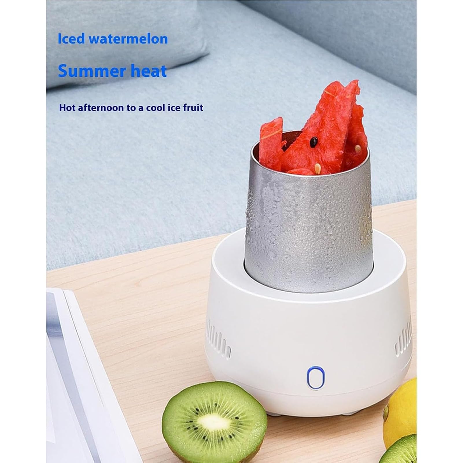 Tazza di Raffreddamento Istantaneo, Macchina Intelligente per Bevande Fredde con Cavo USB da 1 m, Mini Macchina per il Ghiaccio Tazza Refrigerante Elettrica Raffreddatore Intelligente per Birra