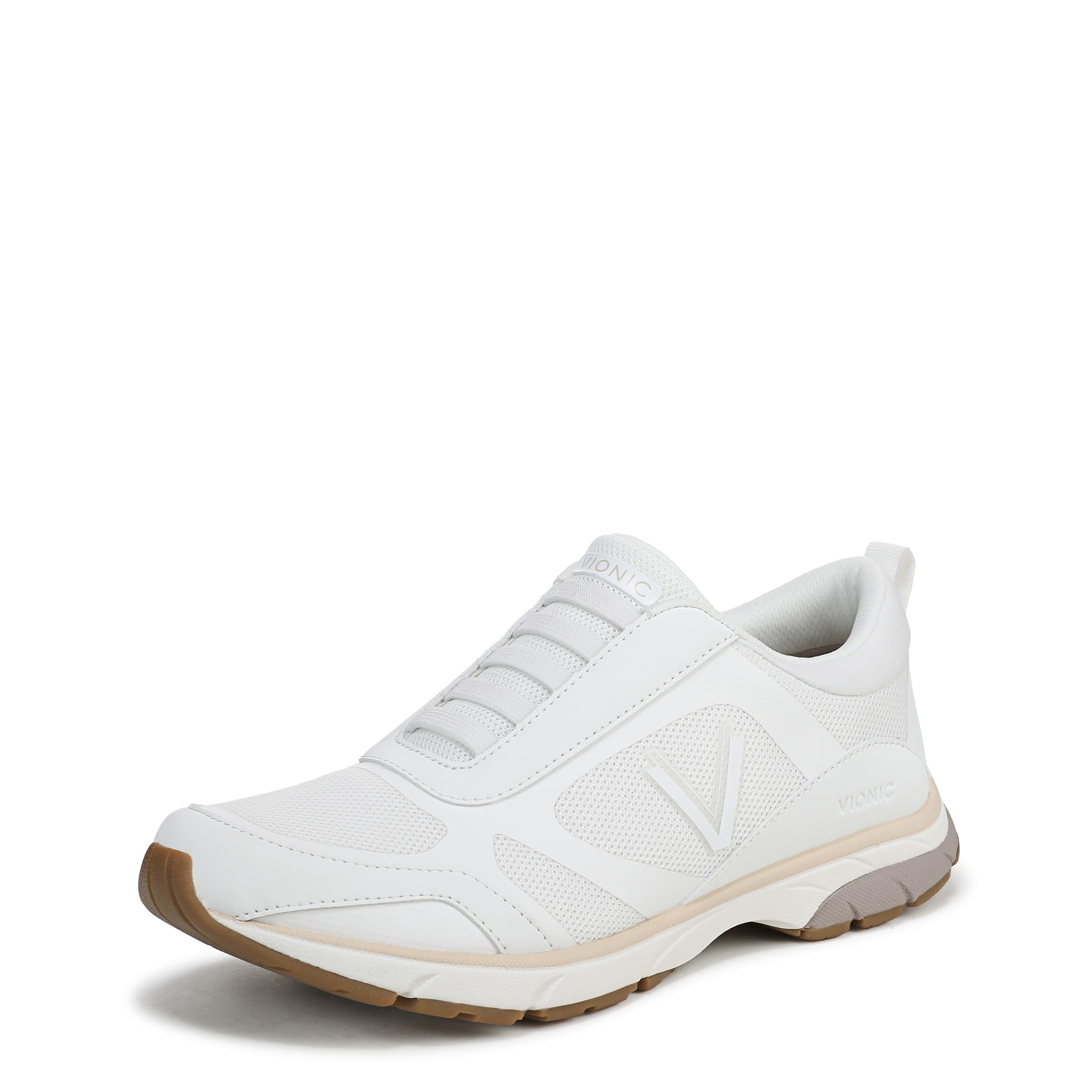 Vionic Women's White Darcy Walking Shoe Trainers In | Size: 5