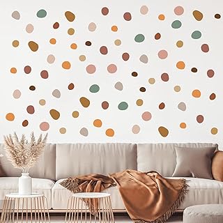 Polka Dots Wall Decal Boho Dots Wall Stickers, Oppro Irregular Polka Dots Minimalist Colorful Bohemian Self Adhesive Wall Stickers for Bedroom Living Room Office Dorm Kids Room Playroom Nursery