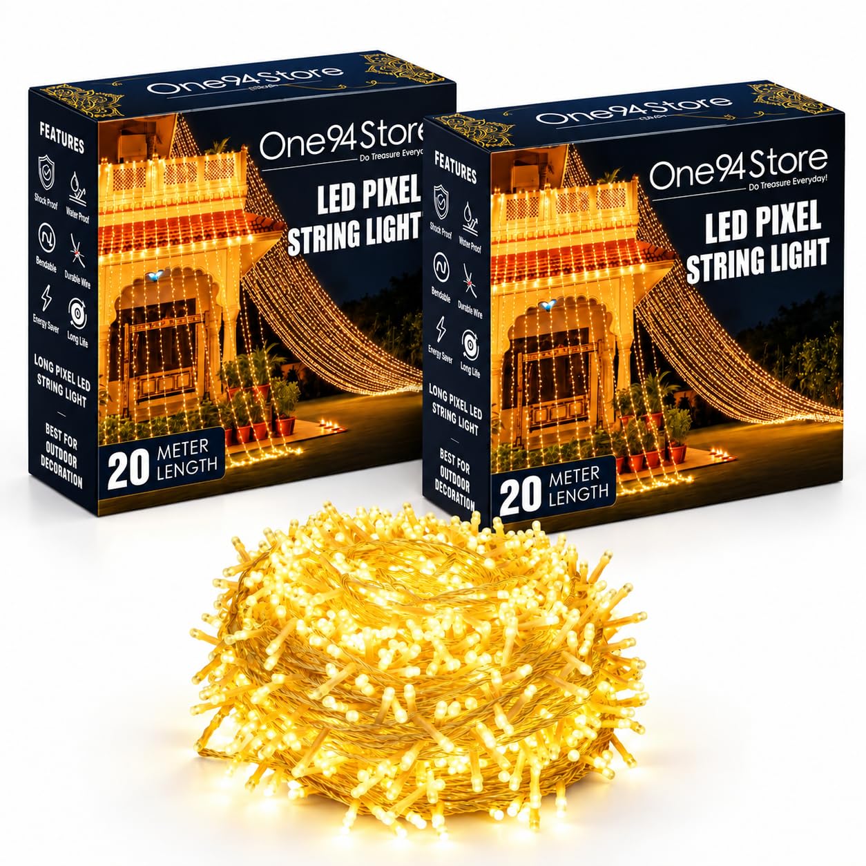 56 LED Fairy Lights - 20m Warm White String Lights -16