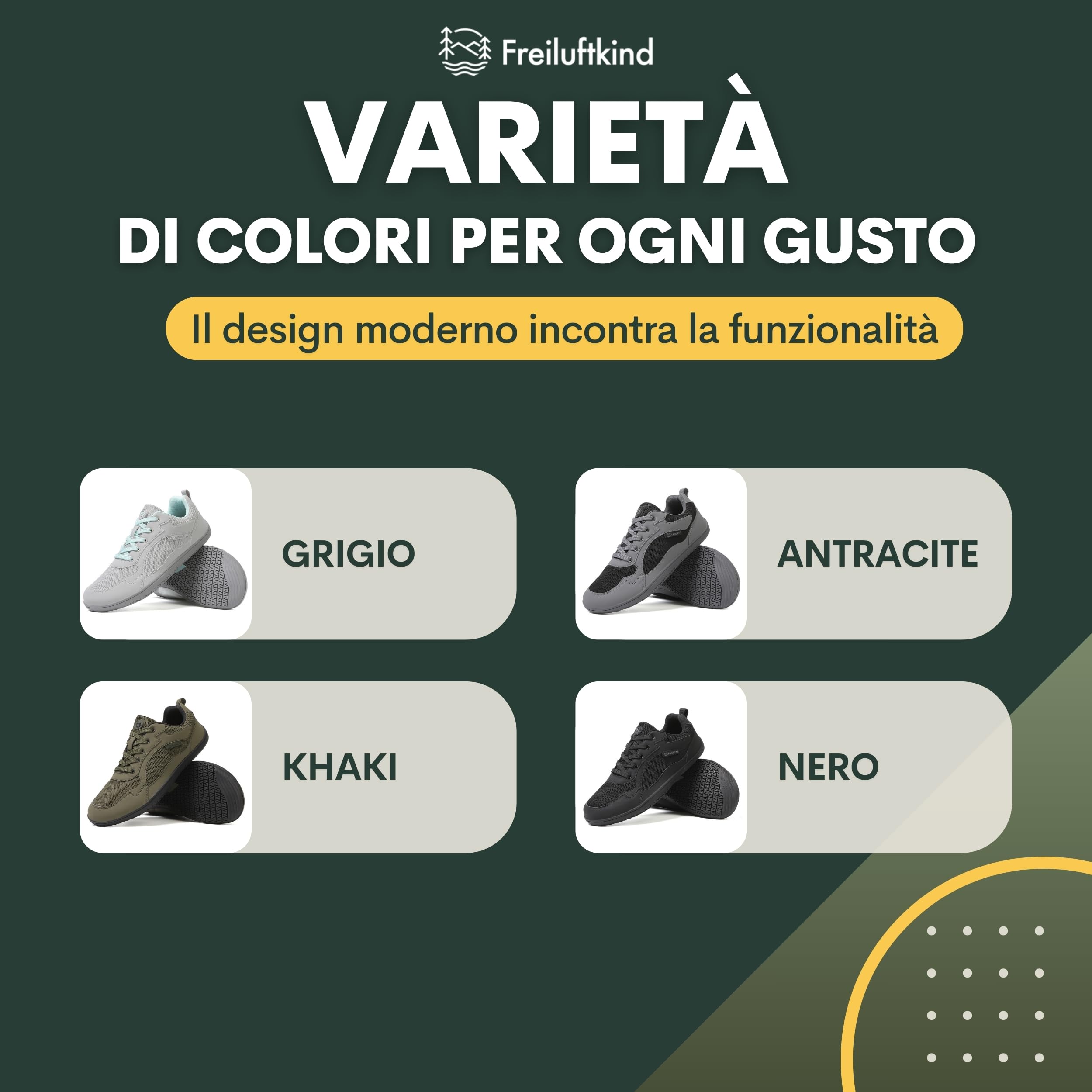 Freiluftkind Everest Barefoot Shoes Antiscivolo – Il Scarpe Barefoot Perfetto per la Tua Avventura – Scarpe Barefoot Uomo e Donna