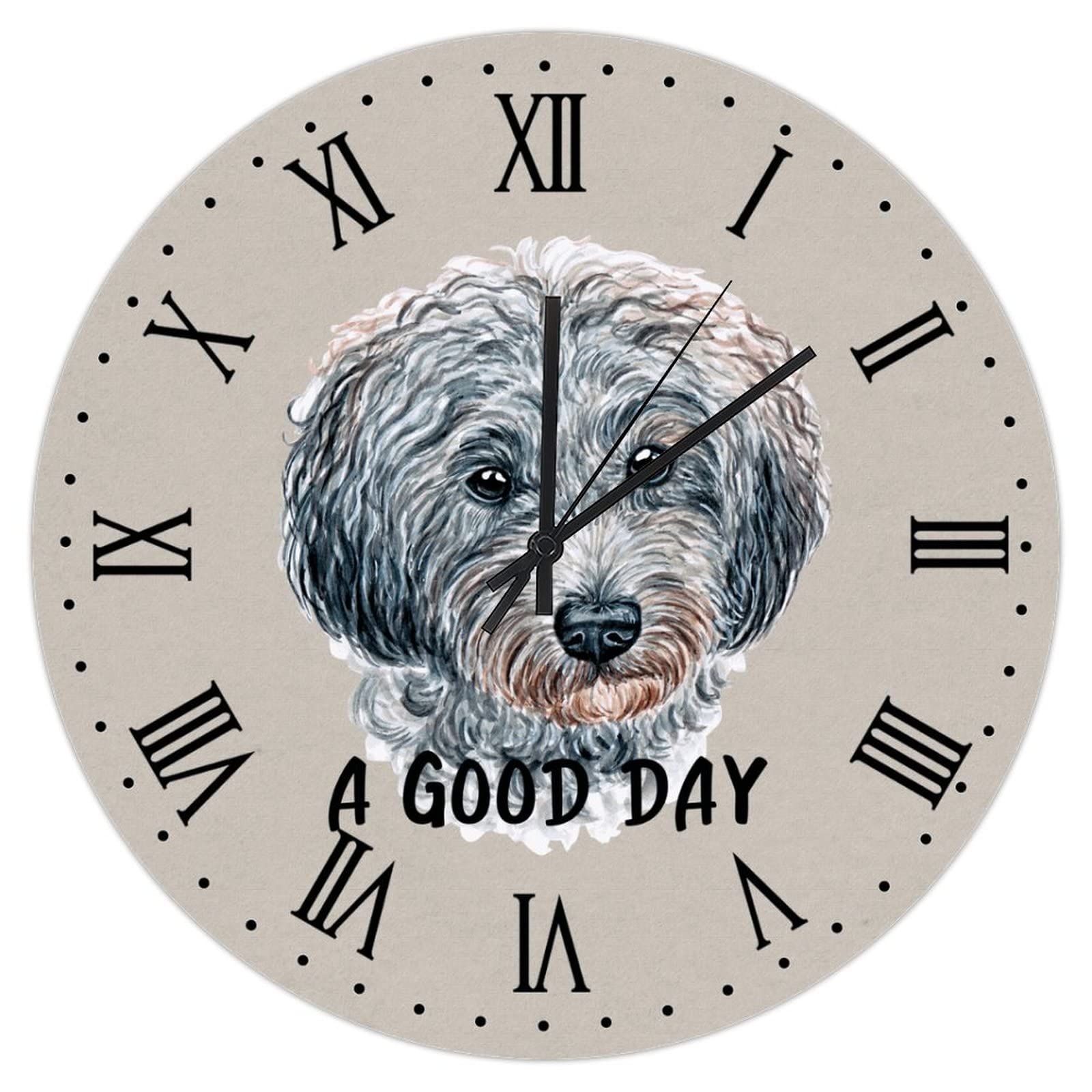 Horloge vintage Terrier Tibétain pour salon rétro et chambre d'enfant
