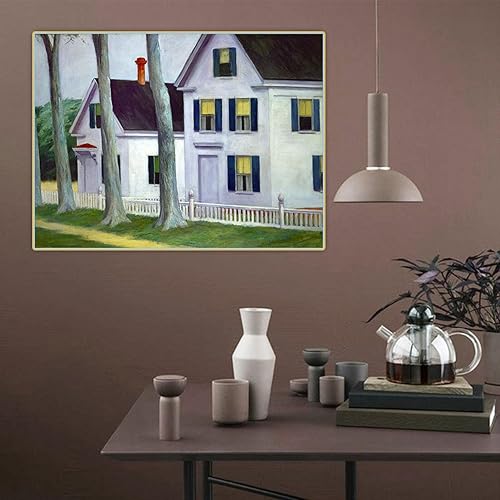 Miniatura 4 de Impresiones en lienzo "Dos puritanos, 1945" Edward Hopper Lienzo Arte de la pared Sala de estar Imagen de decoración del hogar 7.9x11.0 in Sin marco