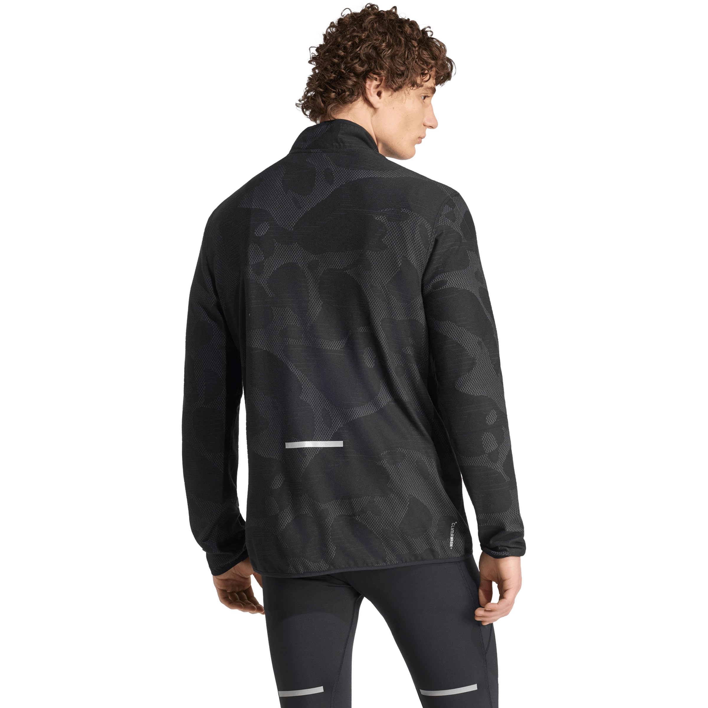 adidas Męska koszulka z długim rękawem Adi365 Climawarm Half Zip Longsleeve, Black-Grefiv, XL