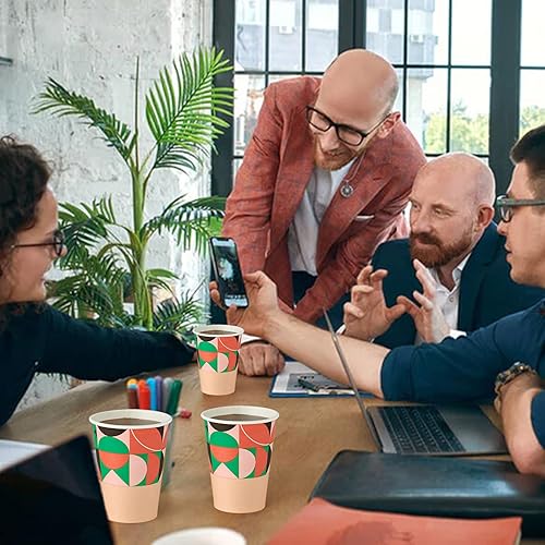 Miniatura 8 de Turbo Bee Paquete de 270 vasos de papel de 12 onzas, tazas de café desechables, vasos para bebidas calientesfrías para agua, tazas de agua de papel