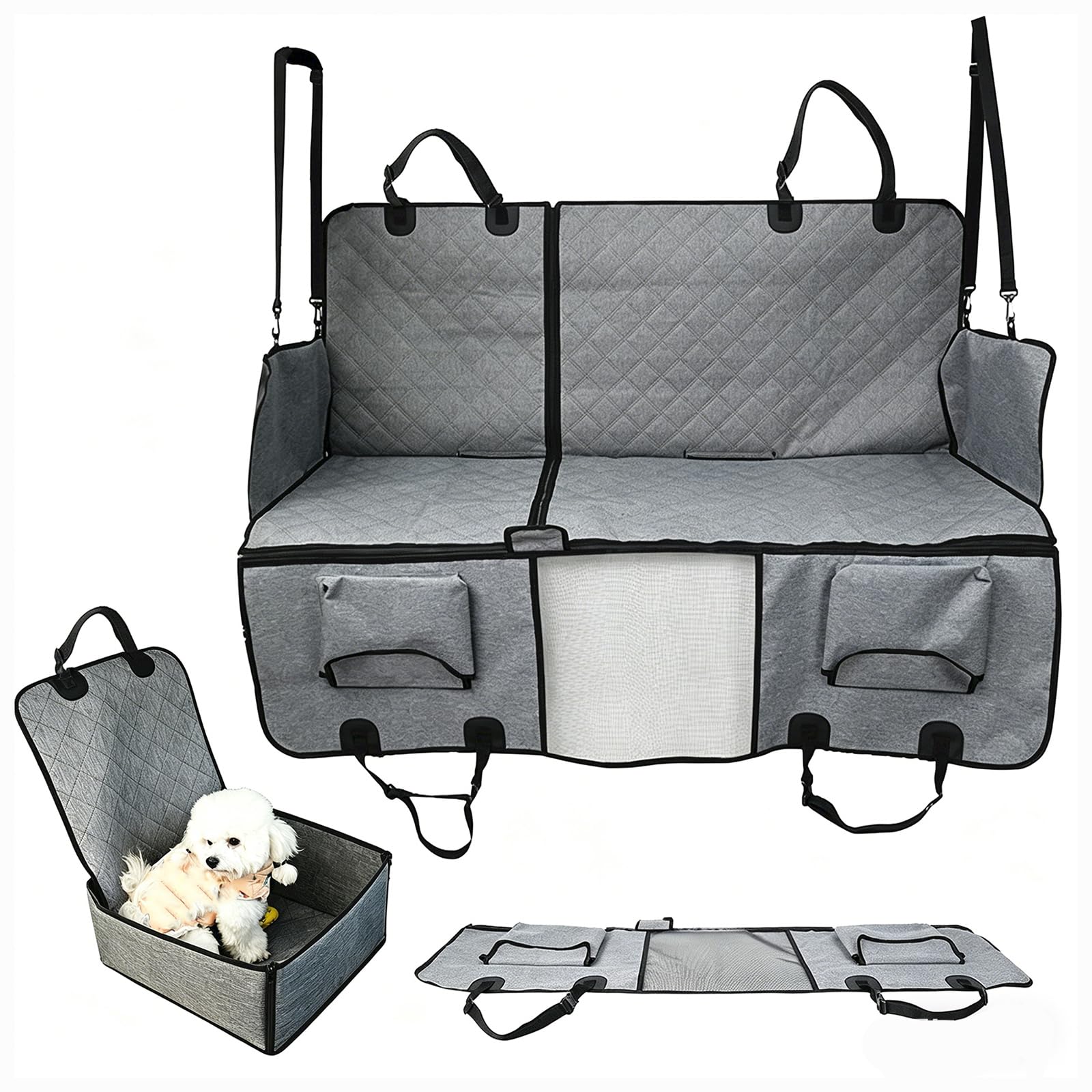 KKJZFRDCR Dog Car Seat Cover, For Cupra Terramar VZ 2.0 TSI 4Drive 2024 2025 Dog Travel Hammock Rear Back Seat Protector Waterproof Scratchproof 600D Heavy Duty Non-Slip