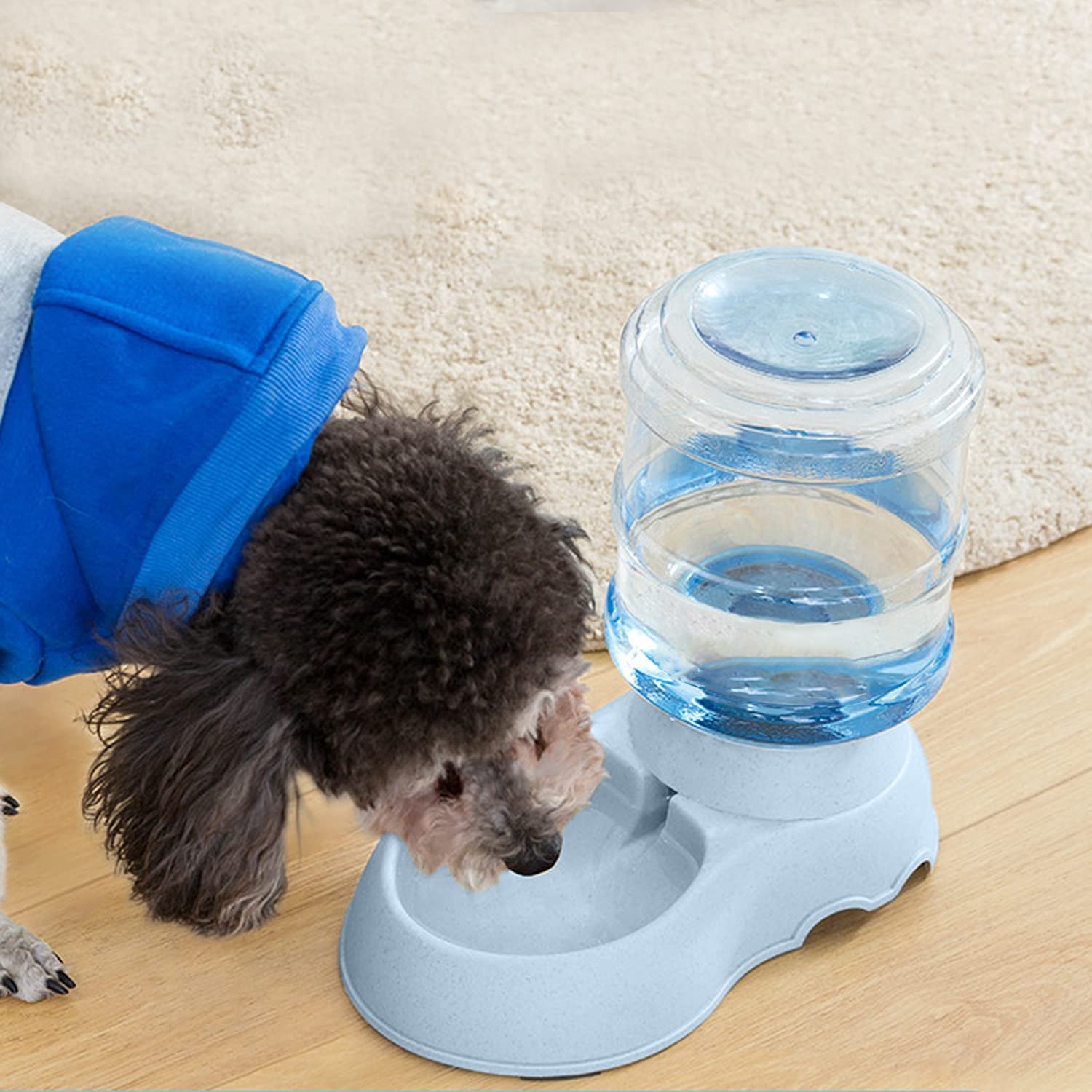 TGOPIT Pet Water Dispenser,Automatic Replendish Pet Waterer Dog Water Dispenser,Gravity Water Dispenser Station Self-Dispensing Drinking Fountain for Cats/Dogs Bowl (3.8L) 4