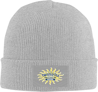 Funny Tea Knitted Beanie Hats Warm Beanies Hip Hop Hat Casual Winter Hats Skull Knit Hat Cap for Men Women Black