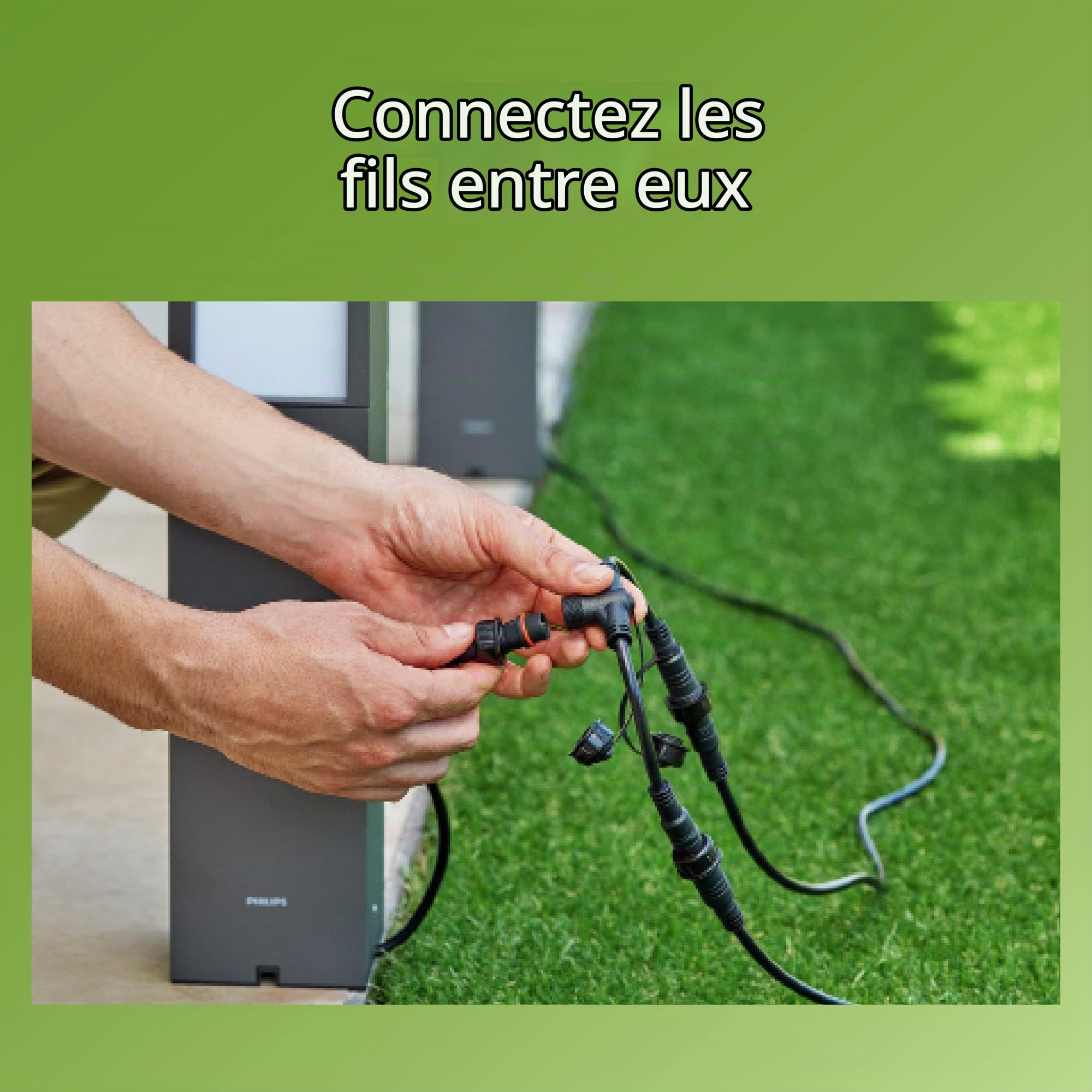 Philips borne extérieure LED basse tension Garden Link, 24W, IP44, éclairage blanc chaud 2700K, anthracite