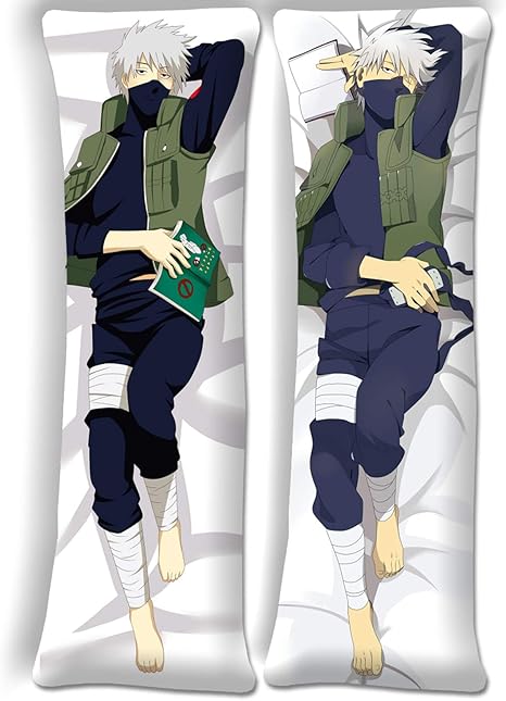 Amazon Com Happyship Naruto Kakashi Hatake Dakimakura Anime Cover Anime Body Pillowcase 59in X 19 6in 150x50cm Peach Skin Home Kitchen