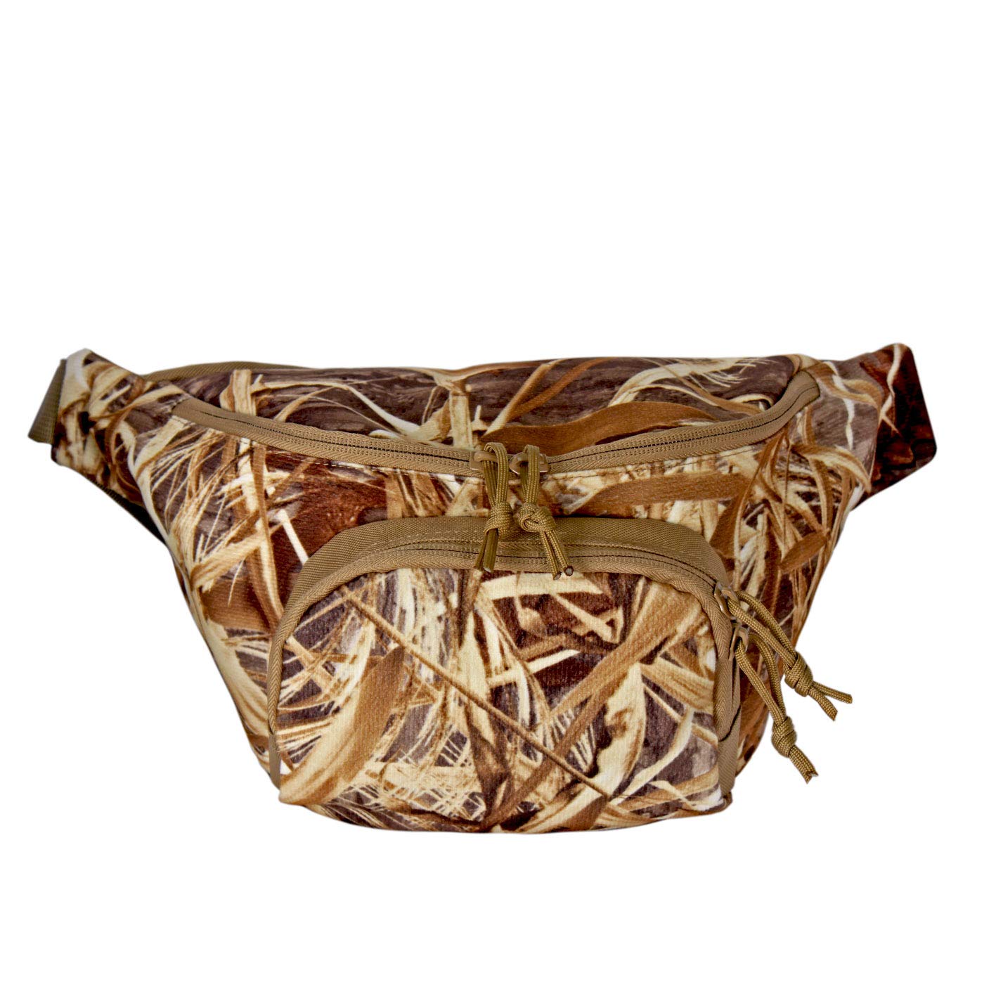 AUSCAMOTEK Hunting Camouflage Fanny Pack for Men Camouflage Waist Bag for Hunters -Dry Grass Camo