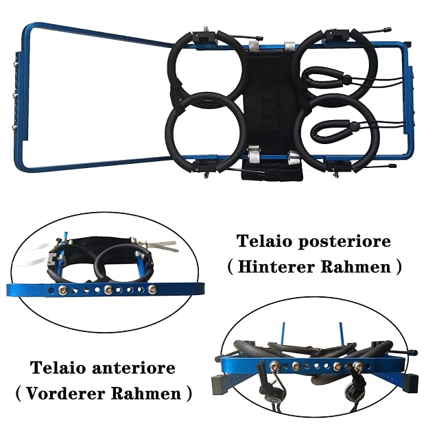 Foto 2 de 5 de KAJILE Ajustable Soporte Completo 4 Ruedas Perro Discapacitado Silla de Ruedas, Mascota Carro