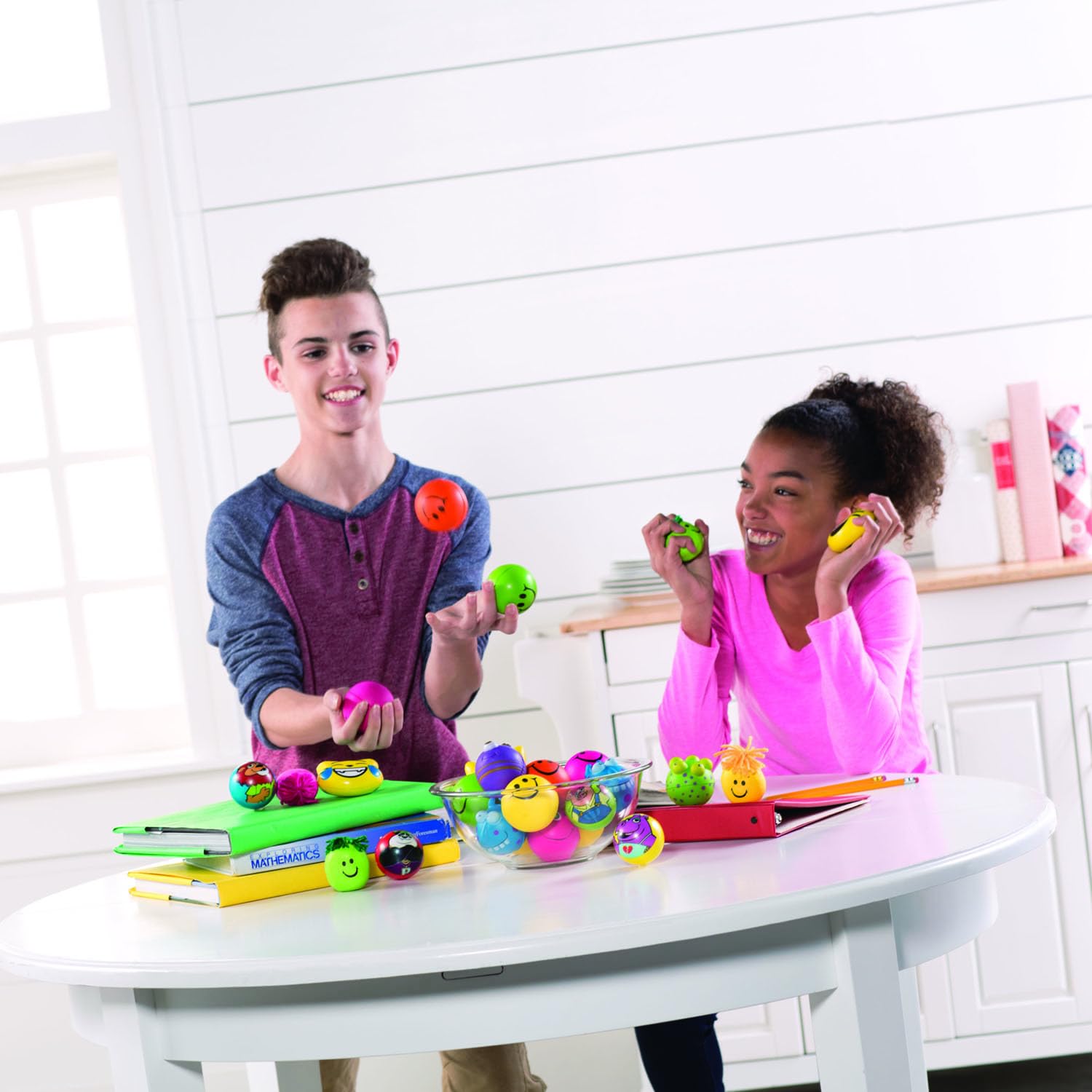Amazon.com: Neon Smile Face Stress Toys with Hair - Party Favor