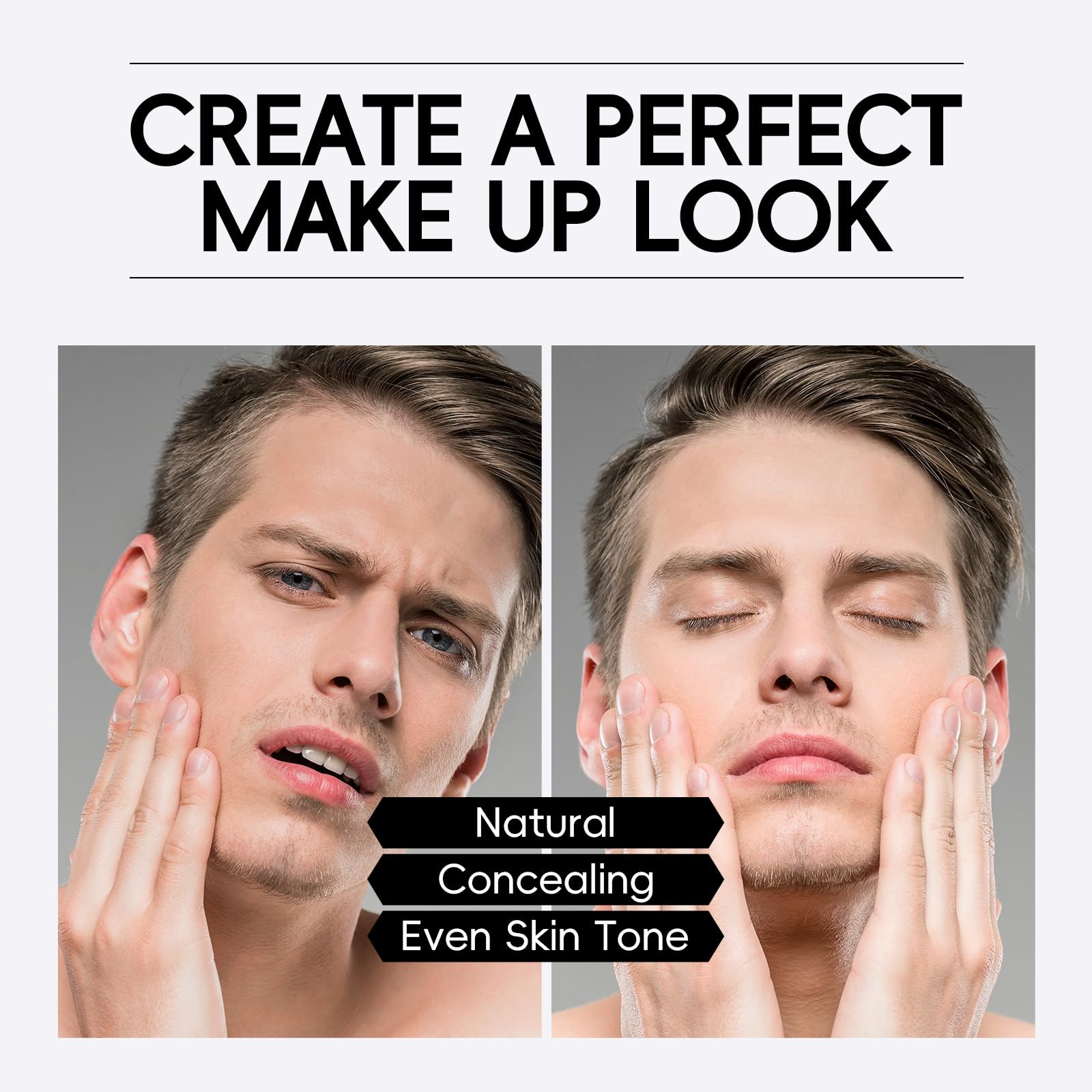 Men's BB Cream Foundation, Concealer & Colour Corrector for Blemishes, Imperfections & Moisturizing. Tinted Moisturizer, Tone-Up Face Cream to Balance Skin Tone & Daily Use - Image 2
