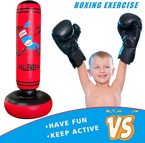 Miniatura 5 de Punching Bag for Kids, Free Standing Boxing Bag for Kids, Kids Pedestal Bags, Taekwondo, De-Stress Boxing Bag for Kids
