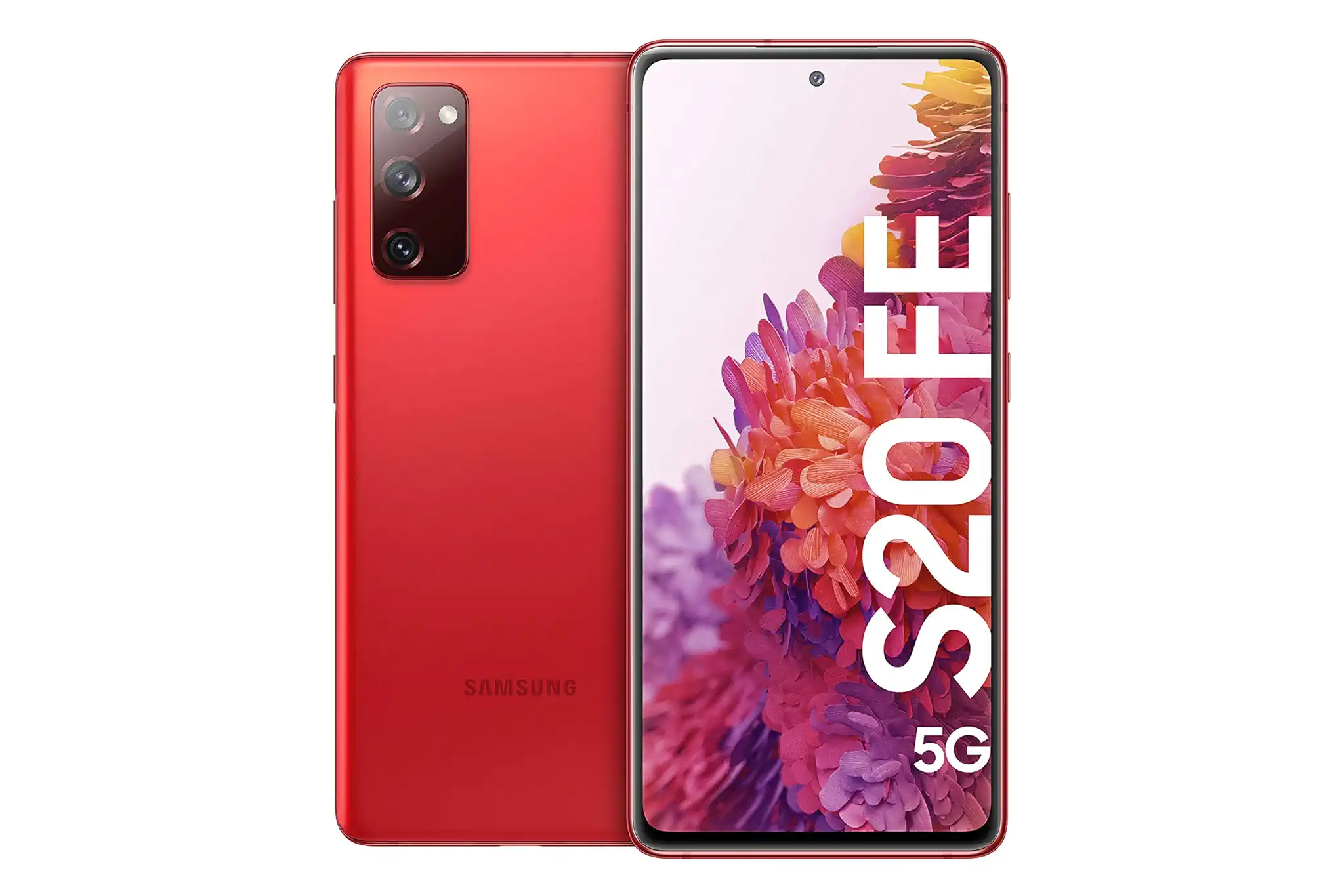 Samsung Galaxy S20 FE 5G,Android Smartphone, 6,5 Zoll Super AMOLED Display, 4.500 mAh Akku, 128 GB/6 GB RAM, Snapdragon SM 865/128GB, Handy in Rot, 36 Monate Herstellergarantie [Exklusiv bei Amazon]