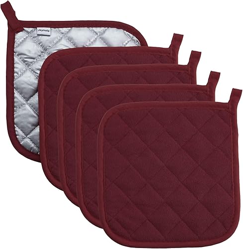 Miniatura 8 de Agarraollas de algodón, lavables a máquina, resistentes al calor, salvamanteles, para cocinar y hornear