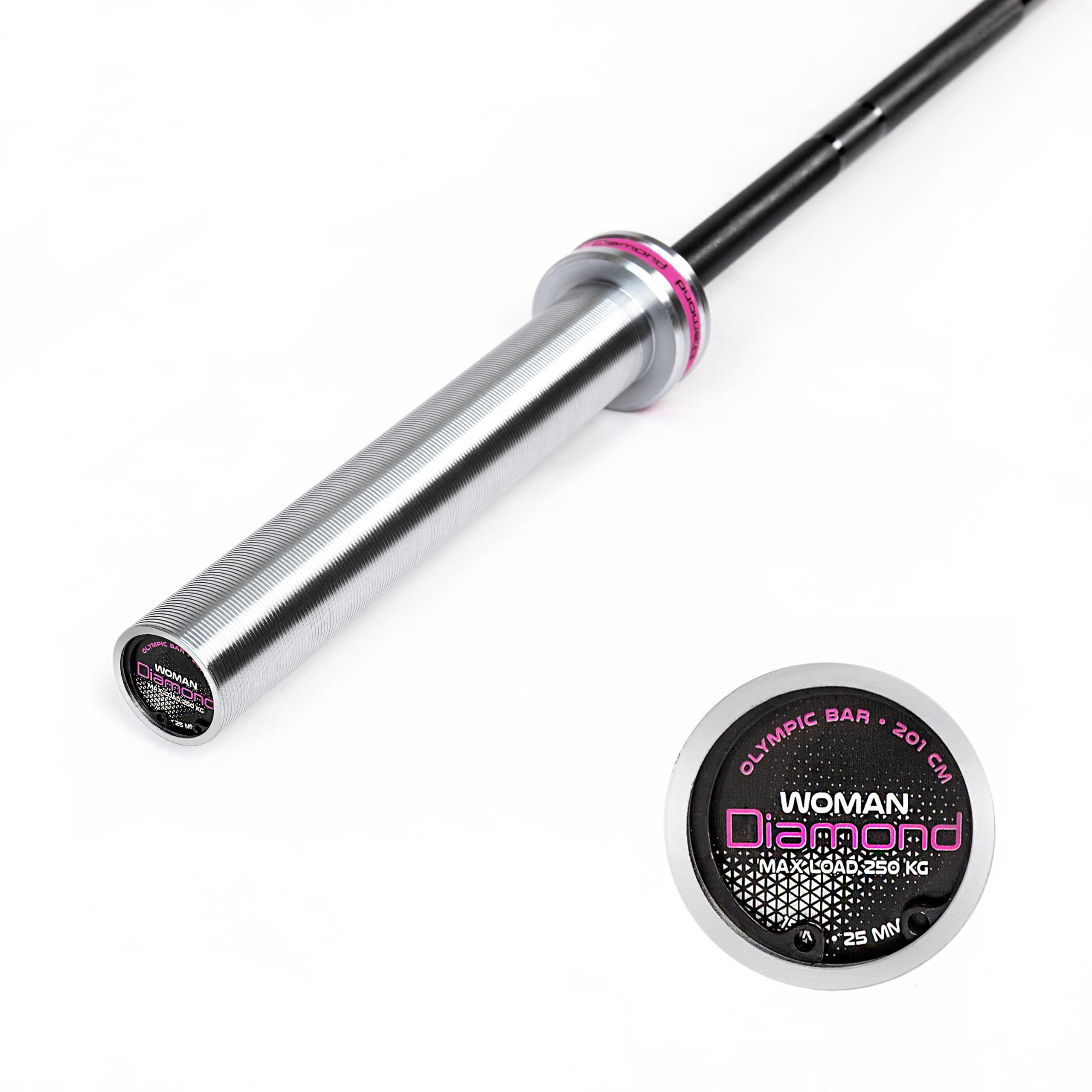 Diamond Bilanciere Olimpico per Donna | 15 kg, 201 cm | CrossFit, Squat e Functional Training, Impugnatura Zigrinata, Rifinitura Brunita, Droppable