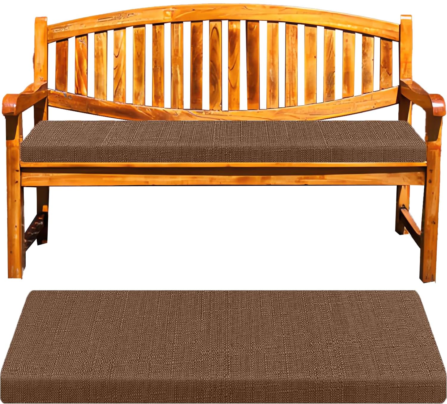 Podkładki na ławkę 5 cm można prać, pokrowce na ławki ogrodowe pokrowce na krzesła do biura i domu czekoladowy kolor 180 x 3 cm stół siedzisko Solut