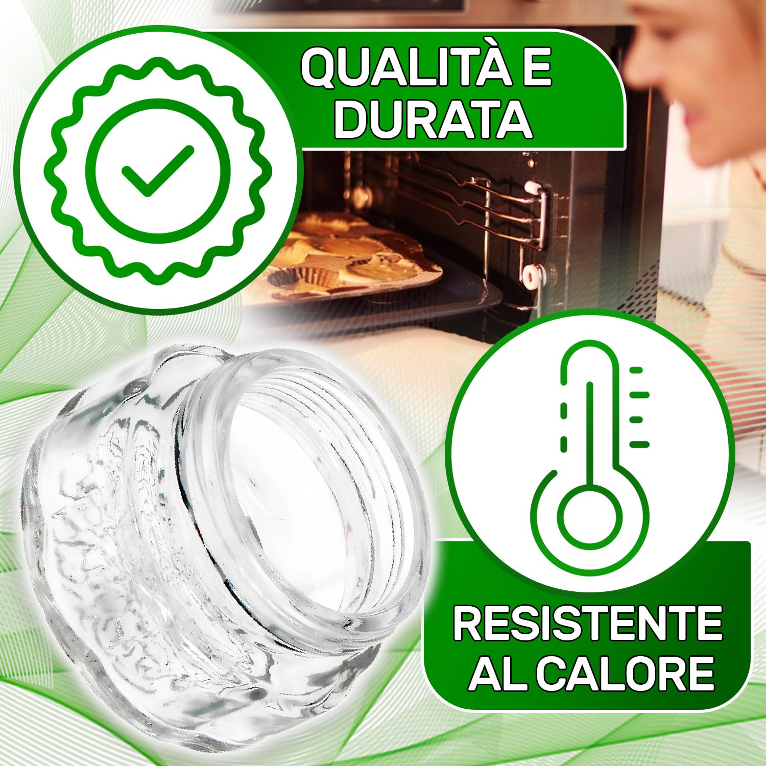 LUTH Premium Profi Parts Couvercle de lampe, compatible avec Whirlpool 481010646361, calotte en verre, 40 mm de diamètre, pour four