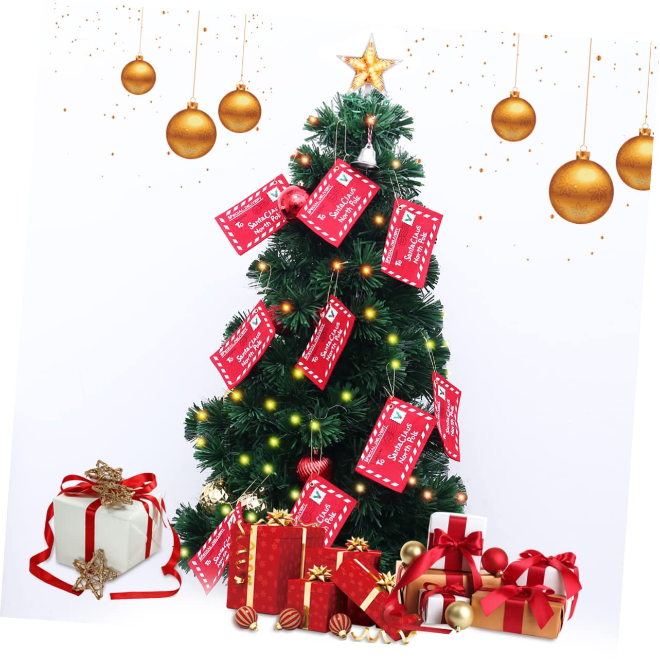 Tofficu 36 Pz sacchetti regalo babbo natale sacchetti di caramelle natalizie stoffa natale stoffa natalizi scatole regalo buste ie addobbi per l'albero di Natale