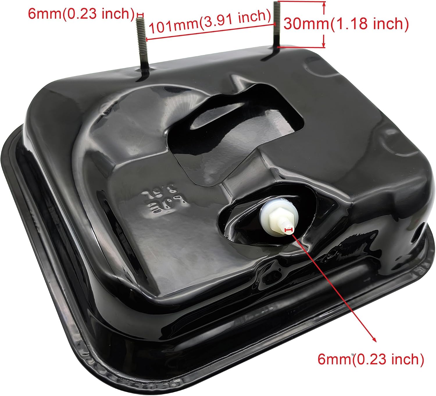 Strongthium Fuel Gas Tank for Baja Heat Warrior Massimo 196cc Coleman BT200X CT200U CT200U-EX Mini Bike KT196 Go Kart 200cc 212cc 224cc (3.56 liters/0.94 gallon)