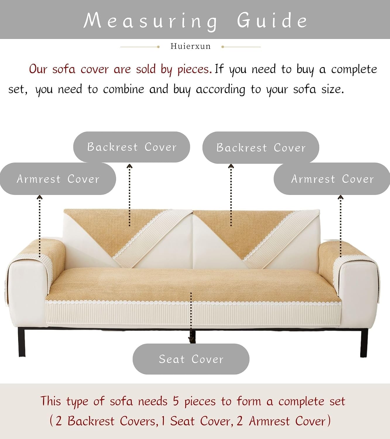 Luxury Patchwork Sofa Cover Corduroy Soft Washable Plush Sectional Couch Cover Anti-Slip Sofa Slipcovers Easy Fit Furniture Protector for Dogs Cats Pet All Season (Turmeric,36"x63")