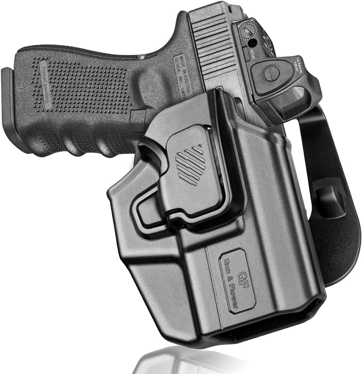 Universal OWB Holster for G43X/G48 MOS, Shield Plus, P365 XL/P365, Glock 26 27, RDS Compatible, Fits Sub-Compact 9mm Pistols Like G3C, Hellcat Pro, Index Finger Release, Adjustable Cant, Right Hand