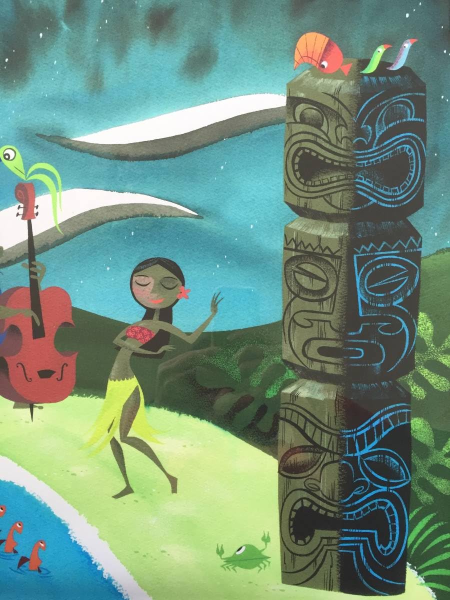 Amazon｜Miles Thompson Tikiプリント ポスター 額入り 2001年製 限定 