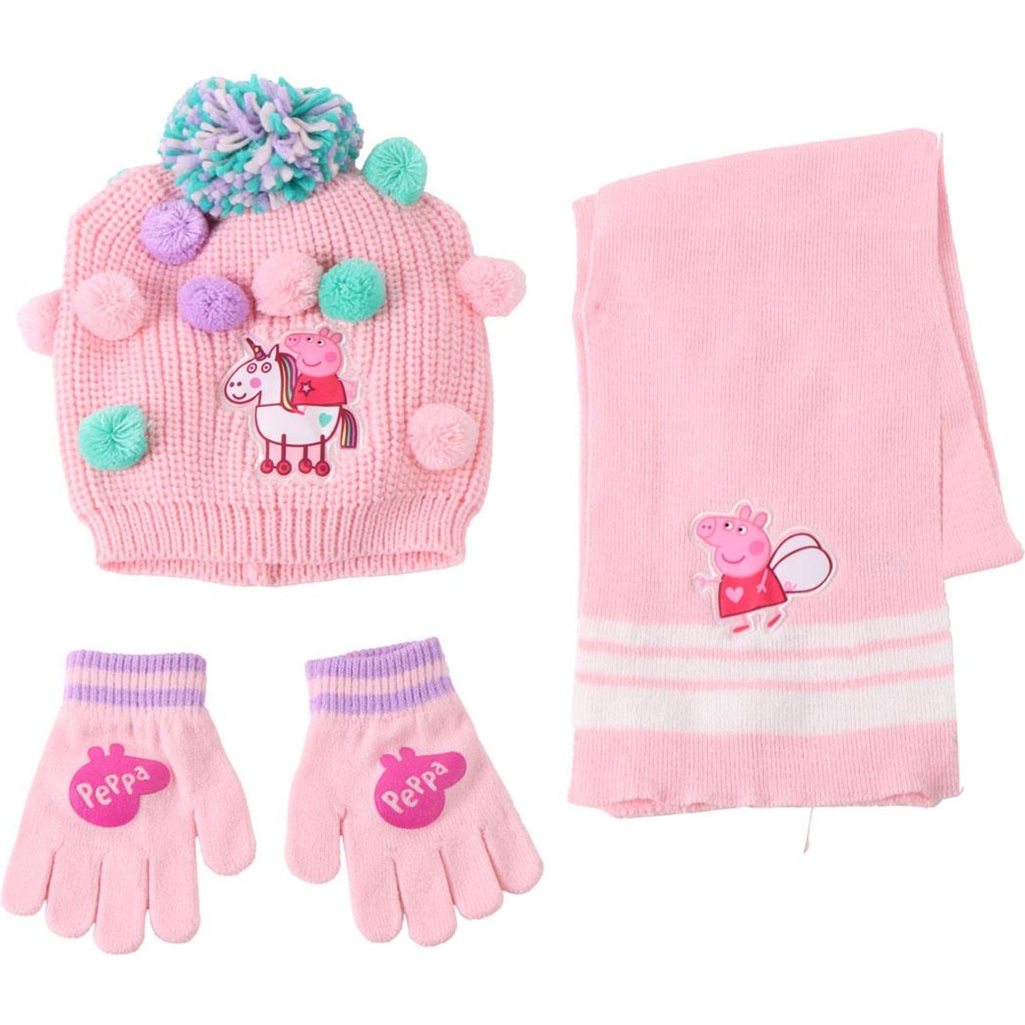 Pre School 3 Piece Hat, Gloves, Scarf Winter Peppa Pig Set 2200010582
