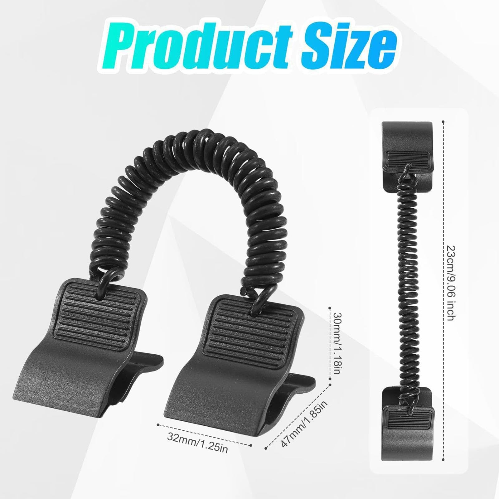 Clips para Cubierta de Piscina para Invierno, Clips de Protección contra El Viento, Reemplazo, Fácil de Usar, Negro, Multifuncional, Asegura La Cubier, 6 Piezas
