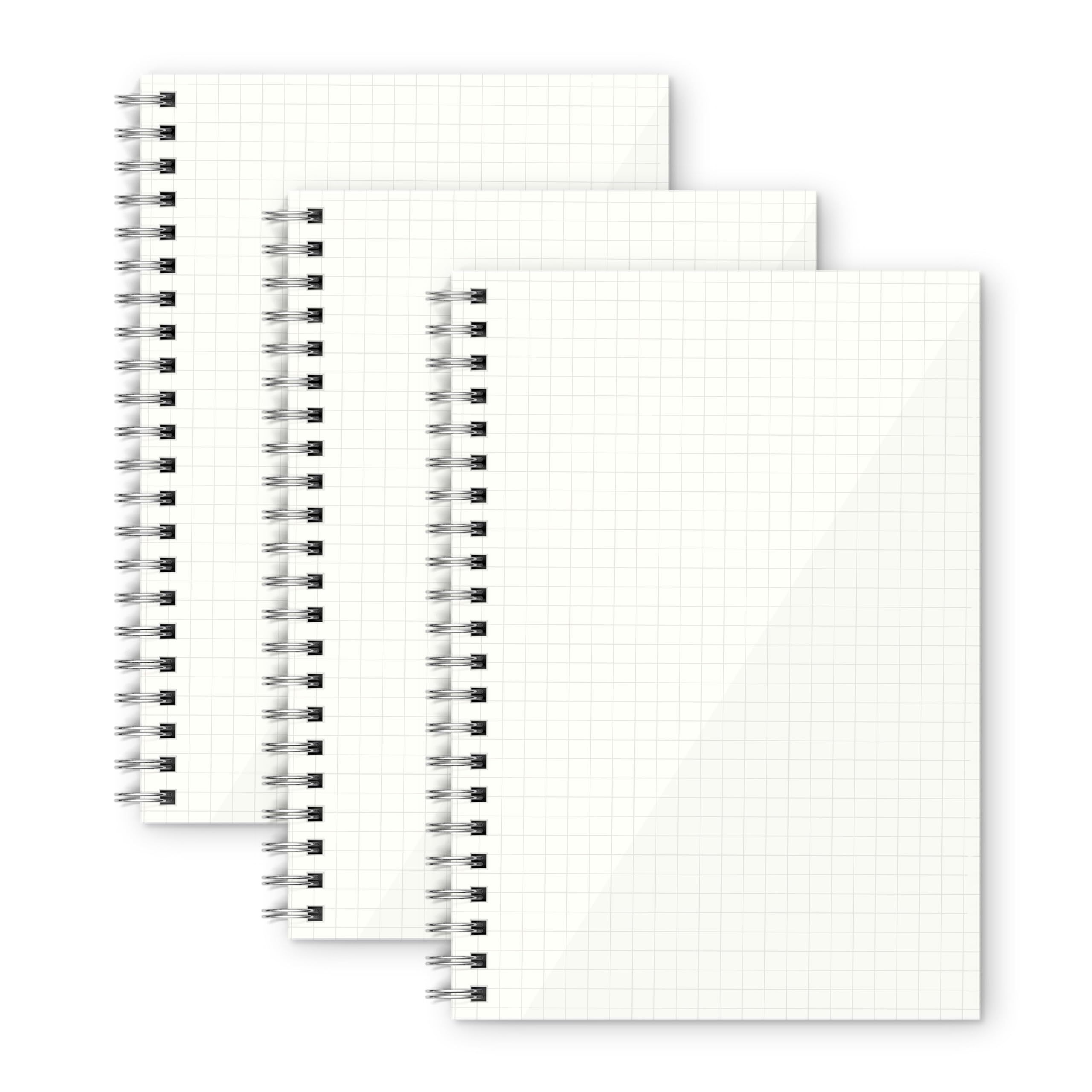 PaperO A5 Square Grid Notebook Set of 3 | 100 Pages (Each), 100 GSM Natural Shade Paper | A5 Graph Spiral Notebook 14.5 x 21 cm | Acid-Free, Durable Binding | Transparent Cover Grid Book-picture-12